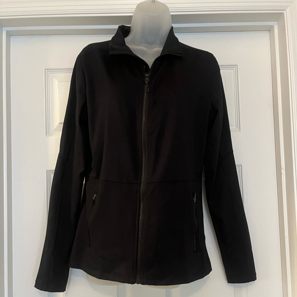 Black zip up yoga jacket